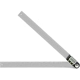 Delgada 12 inch/300mm Digital Angle Finder Tool Stainless Steel Digital Protractor Angle Ruler Finder Tool for Woodworking with Zeroing and Locking Function Battery