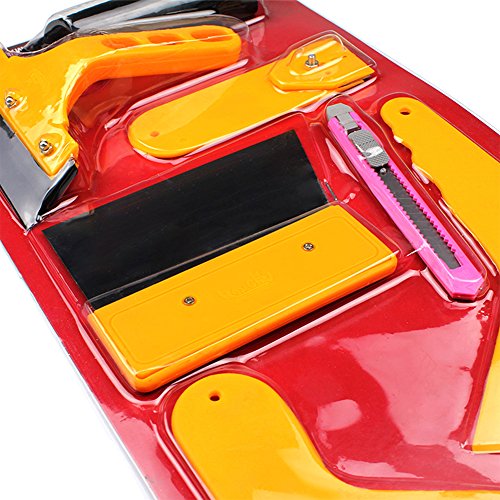 Professional Window Film Install Tool Set window tint tools window tint kit for Auto Car House Office or Bathroom window Film Handled Rubber Squeegee,Felt Edge Squeegee Tint