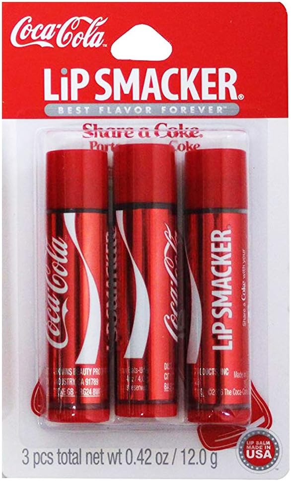 Lip Smacker Best Flavor Forever Share a Coke Coca-Cola (BFF, Soulment & Team Lip Balm), 3 Count