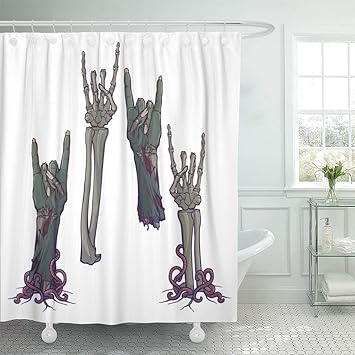 Amazon Com Emvency Shower Curtain Set Waterproof Adjustable
