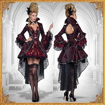 Gorgeous Tuxedo Black Vampire Costumes Nightclub Drag Queen Witch Halloween Costume Party Dress Uniform Temptation Amazon Co Uk Toys Games
