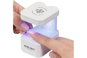 modelones Mini UV Light for Gel Nails Flash Curing 2 Timers | White UV Light for Gel Nails Fast Extension System, Portable Manicure UV LED Light for Gel Nail Polish DIY Nail Art