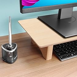 Aothia Large Dual Monitor Stand Riser, Solid Wood