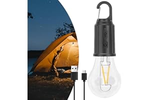 BRIGHFIVEY Camping Essentials Rechargeable Lantern Gear, Waterproof Camping Accessories Lights Teardrop Top Lamp 3 Light Modes, Flashlights for Camping Lanterns for Power Outages Touch Switch, 1 Pack