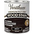Varathane 269395 Premium Fast Dry Wood Stain, Quart, Ebony