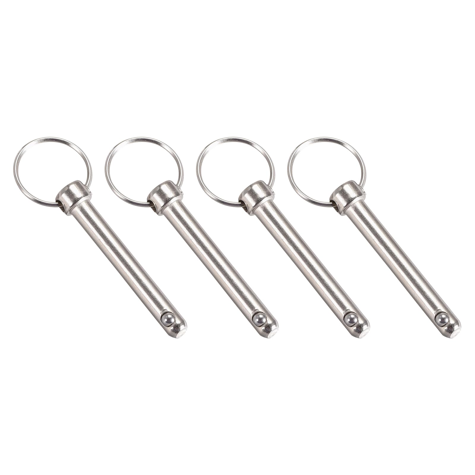 METALLIXITY Quick Release Pins (8mmx55mm) 4Pcs, Carbon Steel Pull Pin - for Shipbuilding, Ship Outfitting, Boat Top