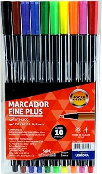 Caneta Hidrografica Intensity C 10 Cores Bic Caneta Hidrografica Ponta 0 4 Mm Estojo Com 10 Cores Sortidas Jocar Amazon Com Br