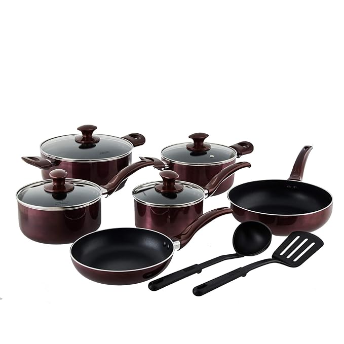 Steinbach Koch- und Brat-Set Ratero | 8-teilig | Induktionsgeeignet | Spülmaschinenfest | mit Beschichtung | Kasserollen + Ko