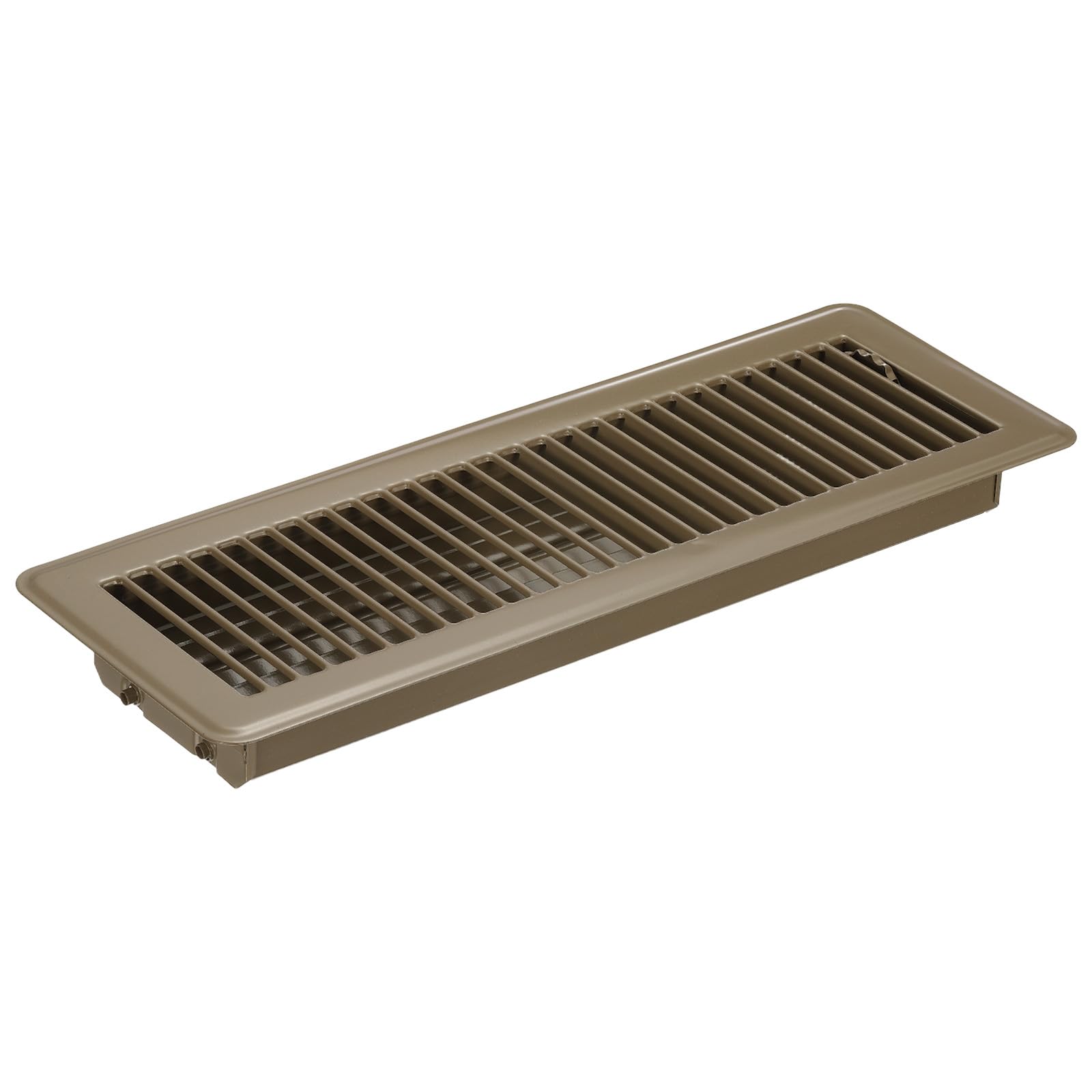 PATIKIL 14 x 4 Inch Floor Register, 1pcs Heavy Duty Air Vent Cover Steel Adjustable Decor Vents Easy Adjust Floor Grates for Sidewall Home Office, Brown