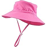 Peecabe Summer Baby Sun Hat for Boys Girls UPF 50+ Wide Brim Toddle Bucket Hat Adjustable Baby Beach Cap 0-8 Years