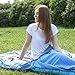 REDCAMP Ultra Lightweight Sleeping Bag for Backpacking, Comfort for Adults Warm Weather, Hooded with Compression Sack Blue (87