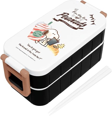 Amazon カミオジャパン スヌーピー お弁当箱 2点ロック式 2段 カフェタイム 弁当箱 オンライン通販