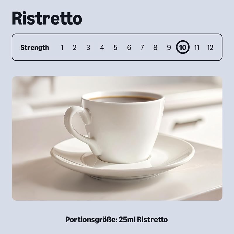 Ristretto Aluminium-Kaffeekapseln, kompatibel mit Nespresso, 100 Stück (5 Packungen mit je 20 Stück) – Rainforest Alliance zertifiziert