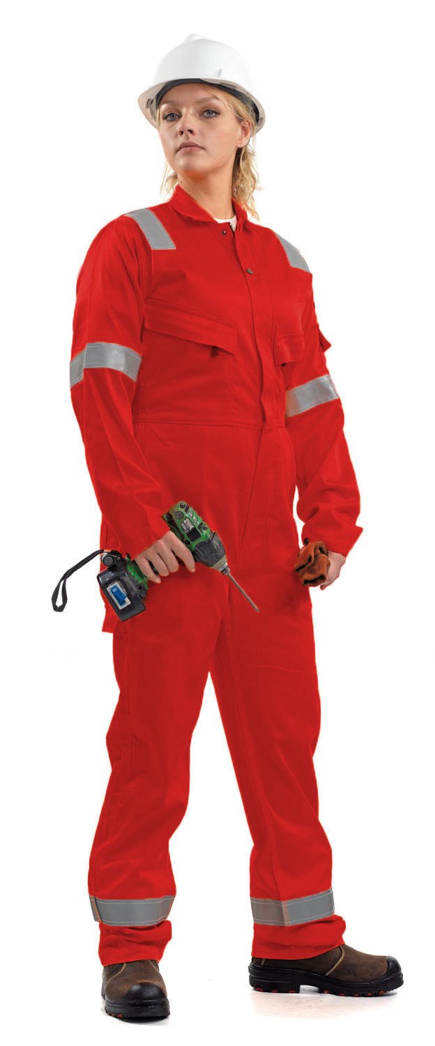 Roots Original RO13090 °F Flame Buster Nordic Ladies Work Overalls – 16/18, Red