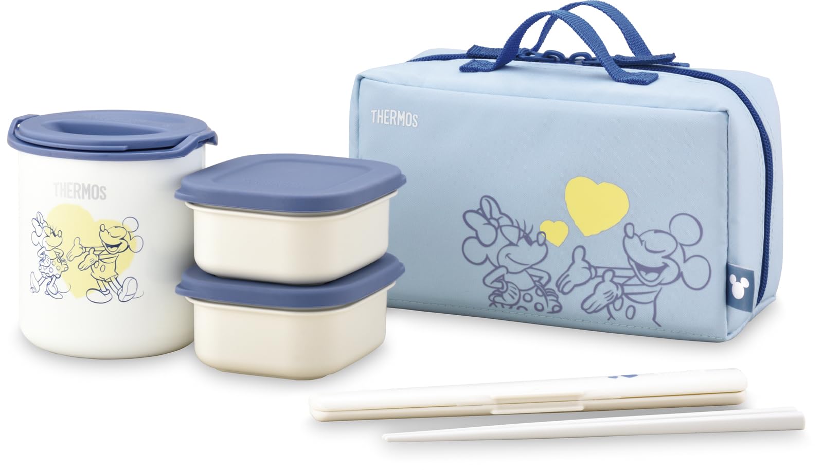 サーモス 保温弁当箱 約0.6合 ディズニー ブルーイエロー DBQ-256DS BLY の商品画像