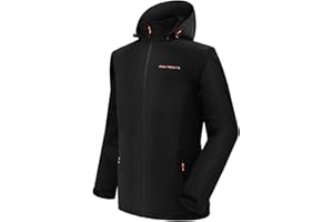 Acme Projects Men Hooded Softshell Jacket Waterproof Lightweight Insulated Windbreaker Fleece Lined Rain Active Outdoor Shell