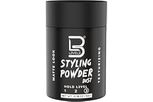 L3 Level 3 Travel Styling Powder - Small 0.18 oz for Travel - Natural Look Mens Powder - Sample Styling Powder (Strong Hold)