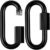 Stainless Steel Chain Quick Links- Locking Carabiners, Chain Hooks, Twist Key Ring Screw Chain Link,Black