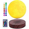 VGAzer Levitating Moon Lamp,Floating and Spinning in Air Freely with 3D Printing Moon Lamp Has 16 Colors Modes with Remote for Unique Gifts,Christmas,Room Decor,Night Light,Office Desk (16 Colors)