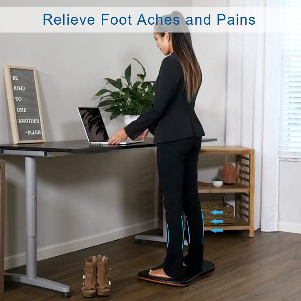 StrongTek Anti Fatigue Balance Board, Standing Desk Balance Boards, Sit Stand Desk Mat Accessory, Wobble Foot Rocker, Balancing Mat, Exercise Core Strength, Comfortable Standing (Butterfly, Large) : Sports & Outdoors