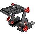 Neewer Upgraded Z-Flex Tilt Head Z Type Tripod Head with 4 Adjust/Fixing Knob, Quick Release Plate and Spirit Level for Tripod/DSLR Cameras Camcorders/Slider, Aluminium Alloy/Load Up to 6.6 Pounds