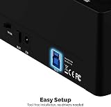 Sabrent 4 Bay Docking Station USB 3.0 5Gbps for 2.5 3.5 SATA SSD HDD Clone view 4