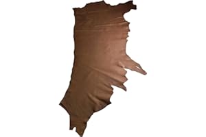 JZBVAN Crazy Horse Leather, Full Grain Leather, Full Side Large Size Grade A Quality Tooling Leather for Crafts, Brown/Natural Grain Leather267 4-5OZ Cowhide Leather Squares Scraps Hides