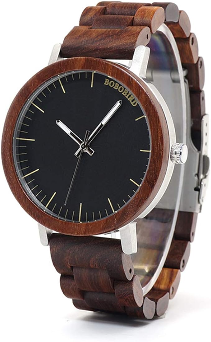 BOBO BIRD Herren Damen Unisex Holzuhr Uhren Holzuhren Leichte Quarz Armbanduhren: Amazon.de: Uhren