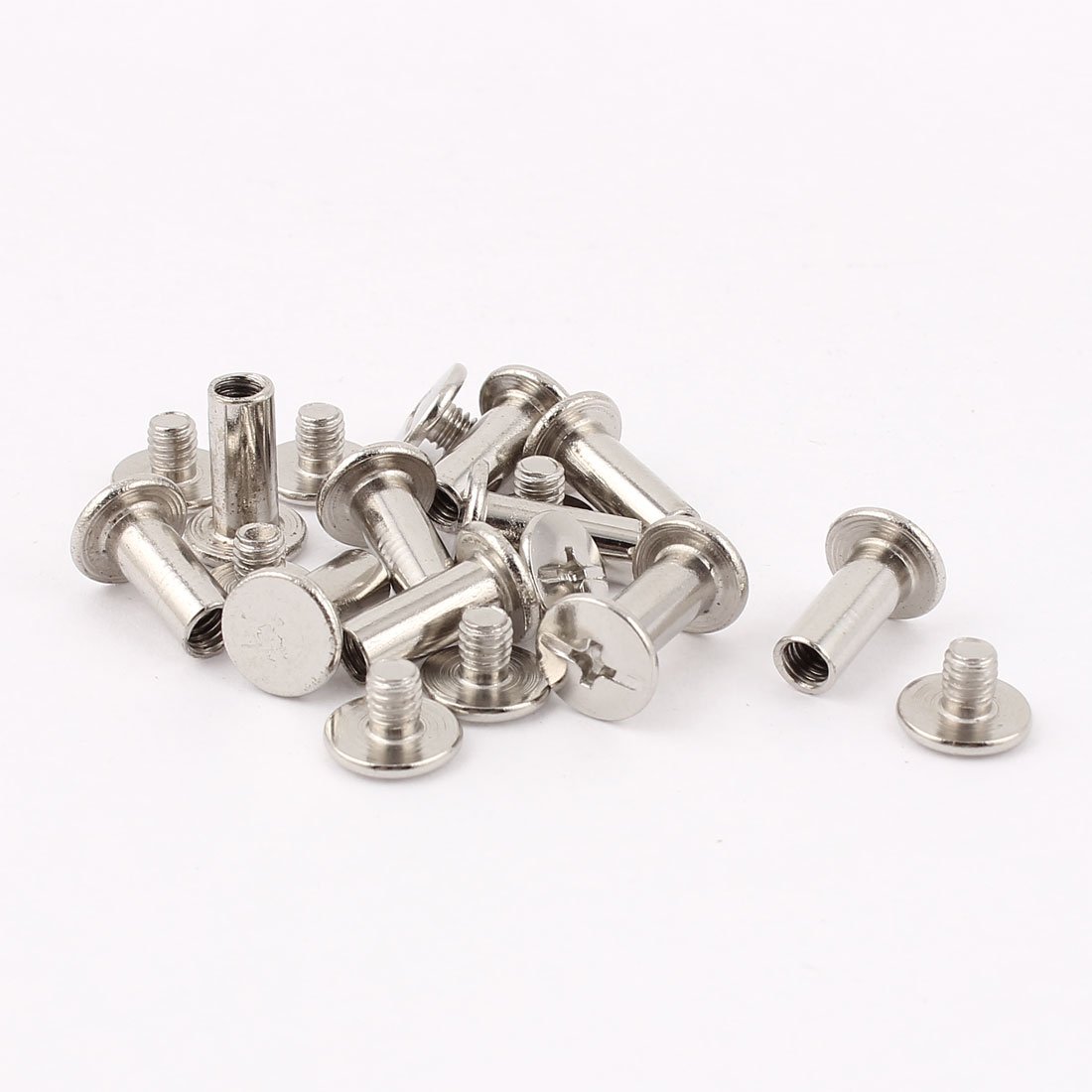 Sourcingmap Scrapbook 5mmx12mm Nickel Plated Binding Chicago Screw Post 10pcs