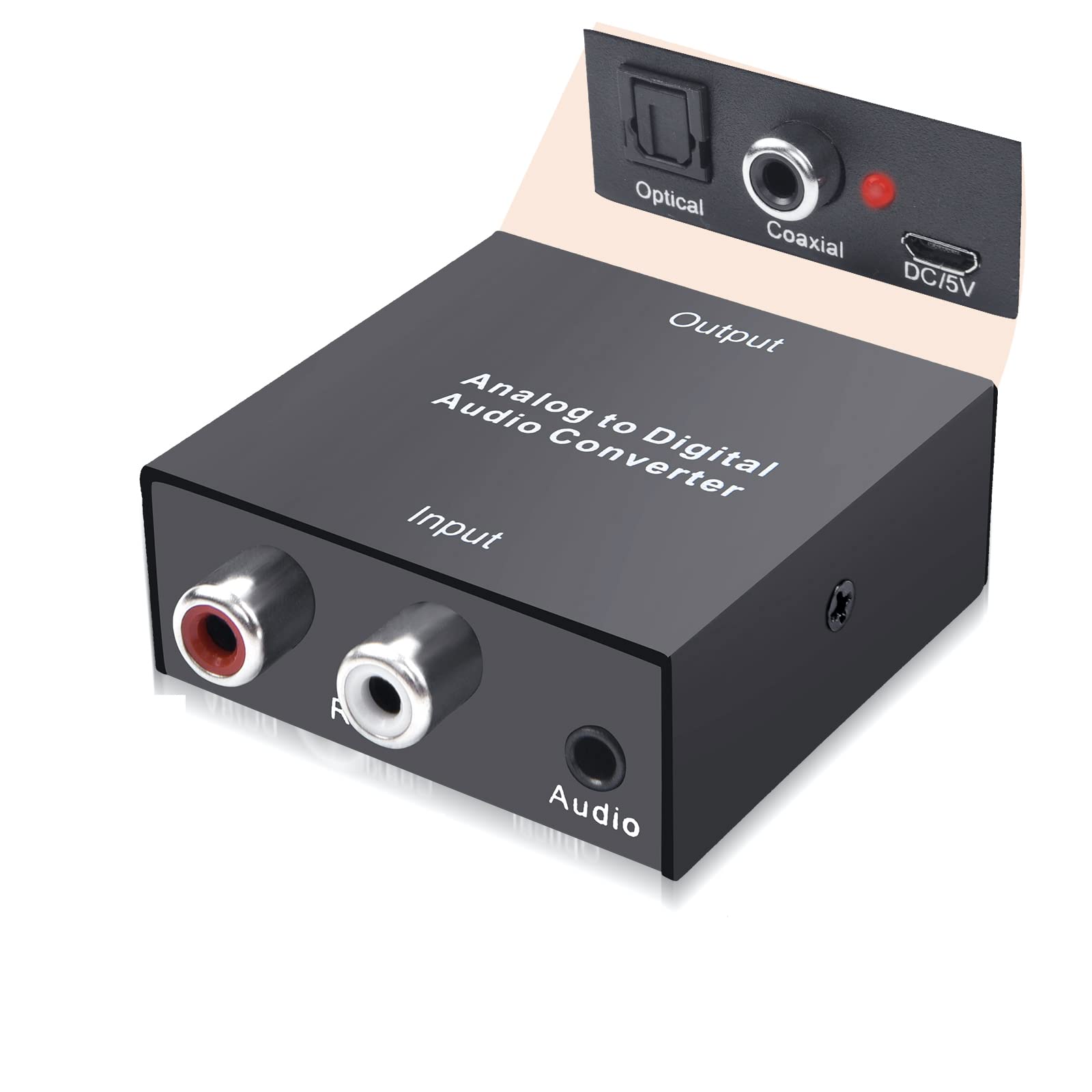 SOUTHSKY Audio Converter, Stereo Analog to Digital Adapter, 3.5mm Aux Jack R / L 2 RCA Cinch to SPDIF, Toslink, Optical, Coaxial for TV,STB,DVD to Speakers,Amplifier,Soundbar โ image 1