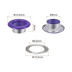 HARFINGTON 200 Set Color Round Grommets 8mm