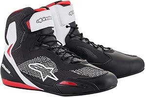 Alpinestars Faster-3 Rideknit Shoes (10.5, 123-Black/White/Red)