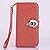 iPhone 5C Case, JCmax [Eagle Eye Design] Premium PU Leather Case [Build In Stand] Bling Magnetic Closure With Ultra Slim Skin For iPhone 5C - Red