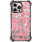 CASETiFY for iPhone 15 Pro Max Case - Bounce Compatible with MagSafe | Shockproof | 21.3 ft. 6x Military Grade Drop Protection | Cheetah Paradise Pink | Black
