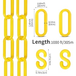 Geelin 1000ft Plastic Barrier Chain Plastic Chain