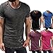 Goddessvan Men Casual Short Sleeve Round Neck Hole T Shirt Blouse