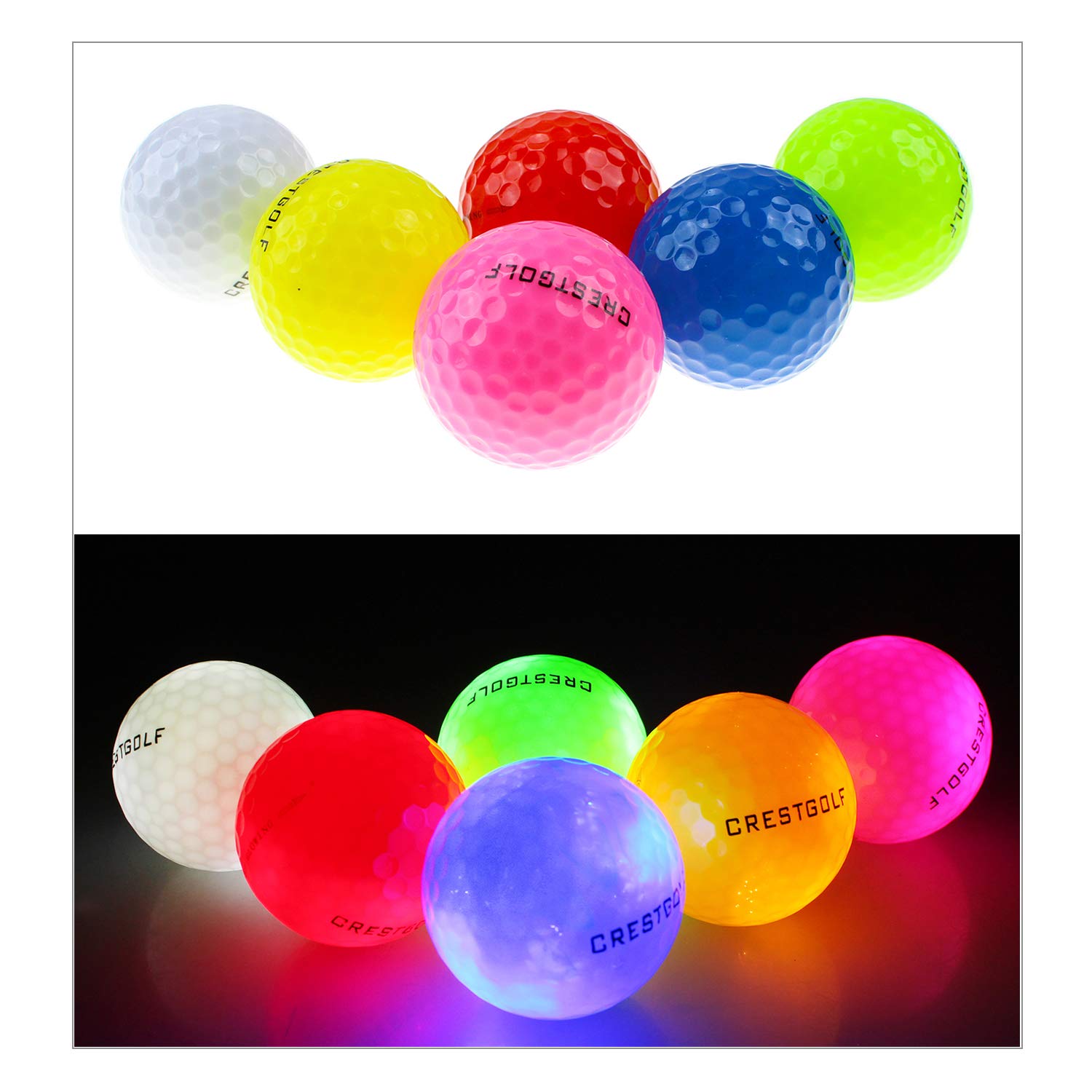 超安い 夜間トレーニング用 Ledゴルフボール ハイキューusga 6個パック Kofull ラグジュアリーゴルフ練習距離ボール B07ks4y5yc ピンク ブルー レッド グリーン ホワイト オレンジ ミックスカラー フレッシュブライトボール アクセサリー Www Wwmp Org Za