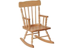 HomeStock Southwestern Sanctuary Rocking Chairs - Classic Hand-Made Wooden Rockers for Boys and Girls - Vintage Style Colonial Kid's Seats - Childrens Furniture Rocker Natural Wood