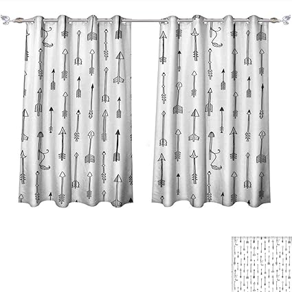 Qinqin Home Window Curtain Fabric Nostalgic Tribal Weapons Style
