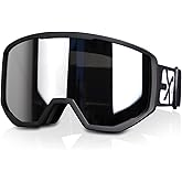 EXP VISION Ski/Snowboard Goggles for Men Women, OTG Snow Goggles Anti Fog UV Protection