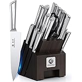 imarku Knife Set, 16 PCS Kitchen Knife Set with Block High Carbon Steel, Ultra Sharp Japanese Knives Set for Kitchen, Ergonomic Handle, Dishwaher Safe, Home Kitchen Essentials, Gifts for Men Women