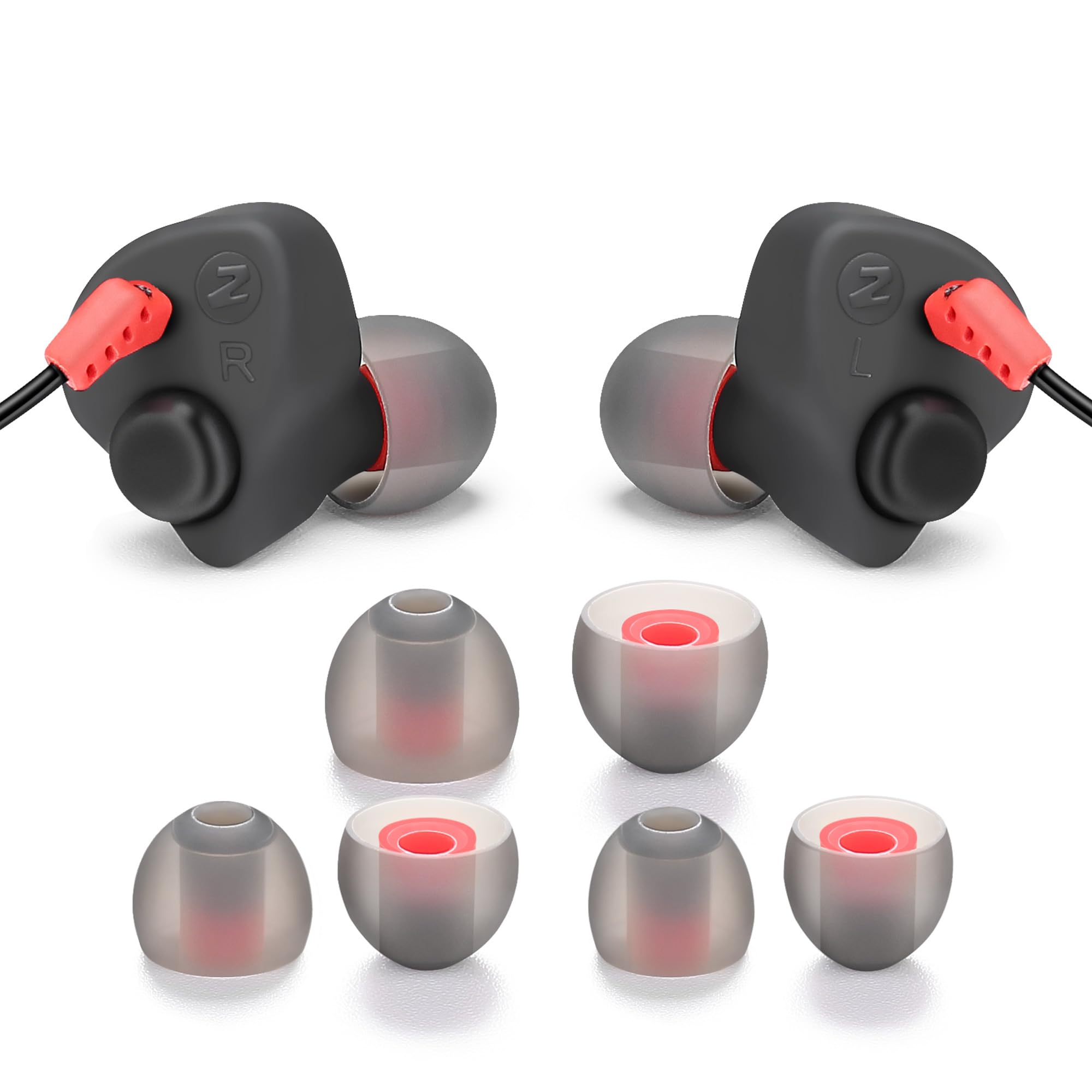 zeadio Custom Molded Earplugs, Comfortable Percussive Filters Hearing Protection for Shooting, Concerts, Work and Travel (EX11)