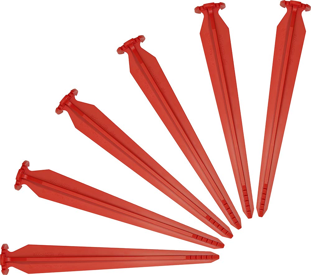 SwissPiranha Tent Pegs Set of 6 Red L 853791-6RT220
