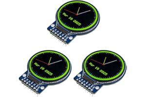 Hosyond 3PCS 1.28 Inch TFT LCD Round Display Screen Module RGB 240 * 240 GC9A01 Driver 4 Wire SPI for Arduino