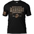 7.62 Design U.S. Marine Corps MARPAT Arched Semper Fi Men's Black T-Shirt