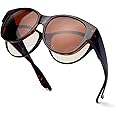 Face Shadow Polarized Sunglasses Fit Over Glasses, Sunglasses for Women to Go Over Glasses UV Protection Lightweight