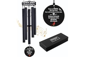 BAOXUE Cardinal Memorial Wind Chimes for Outside,Sympathy Windchime for Loss of Loved One,Sympathy Memorial Gifts in Memory of Mother Father Mom Husband Dad Son,Bereavement Wind Chimes Outdoor Deep Tone