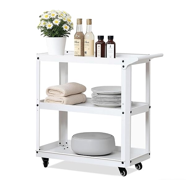 XCX 3 TIER METAL UTILITY ROLLING CART WITH...