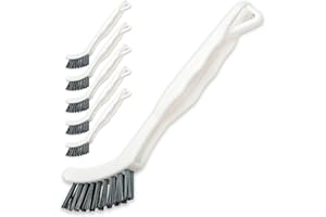 Supplymaid 6-Pack Grout Cleaner Brush Scrub Set - Stiff Bristle Scrubbing & Detail Cleaning Brushes for Household Use on Bathtub, Shower, Kitchen, Tile Floors, Sink, Grooves, Window Tracks, Drains