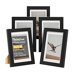 Heimlove 4x6 Picture Frames with Mat to Display